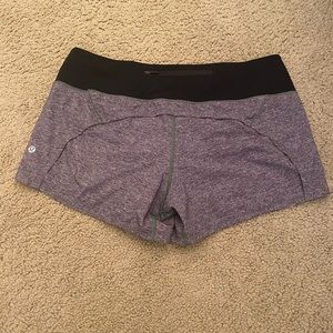 Lululemon Speed Up Short Heather Lux Multi Black Size 10